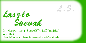 laszlo spevak business card